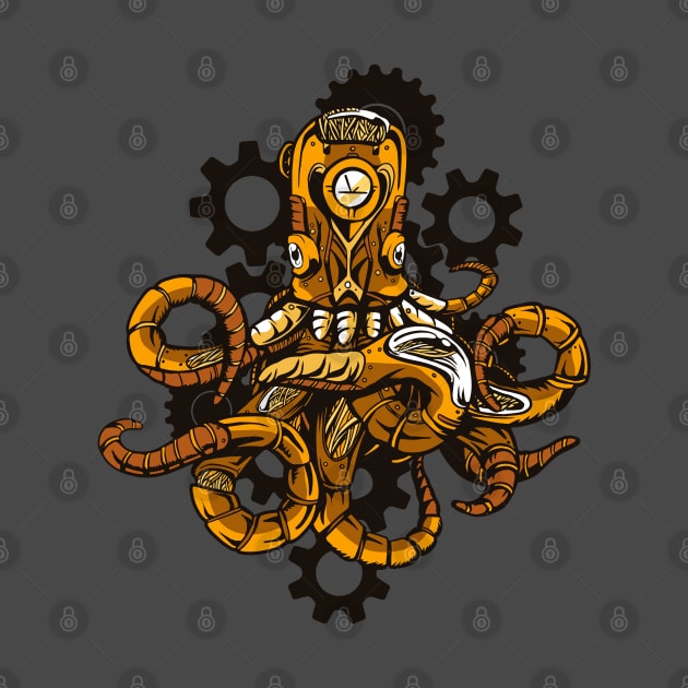 Steampunk Octopus by Hmus