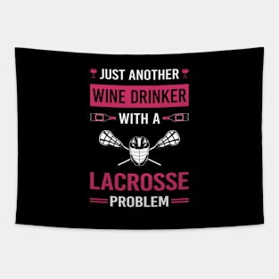 Wine Drinker Lacrosse Tapestry