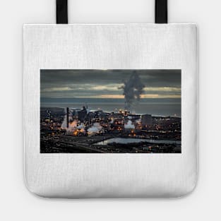 Smoke Towers, Port Talbot Steel Works - 2014 Tote