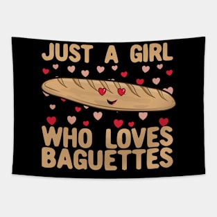 Just a Girl Who Loves Baguettes Tapestry