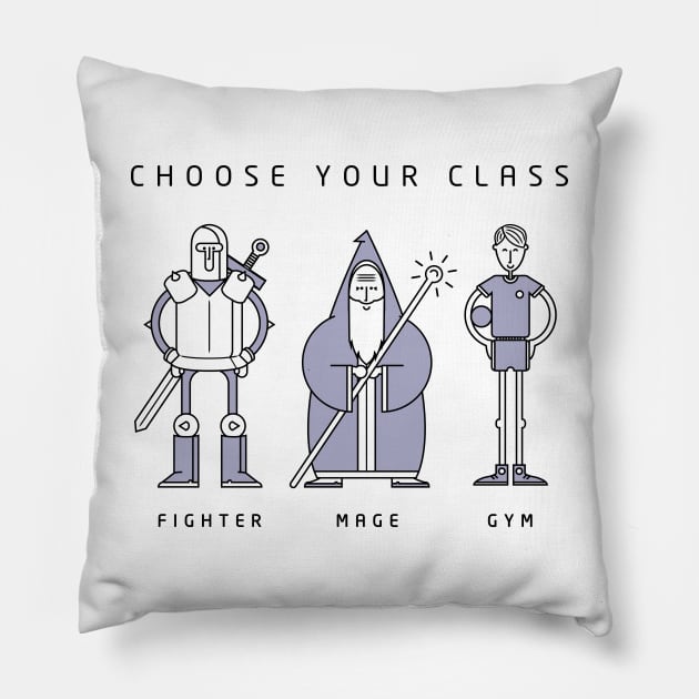 Choose Your Class Pillow by Gintron