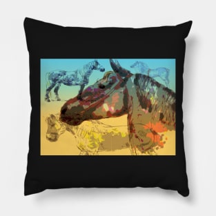 Draft horses Pillow