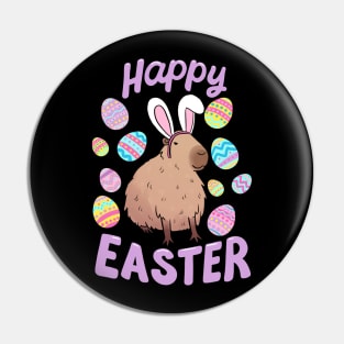 Happy easter cute and funny capybara Pin