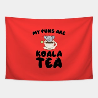 Koala Tea Puns Tapestry