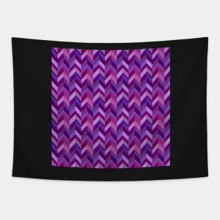 Purple Chevrons Pattern Tapestry