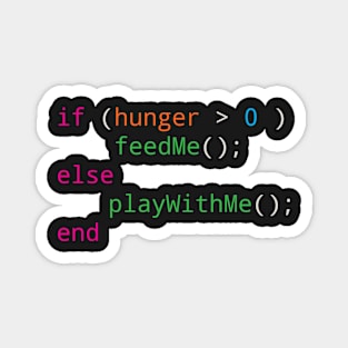 Programmer source code hungry or playing Magnet