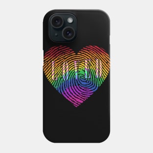 Pride Loved Fingerprint Heart Phone Case