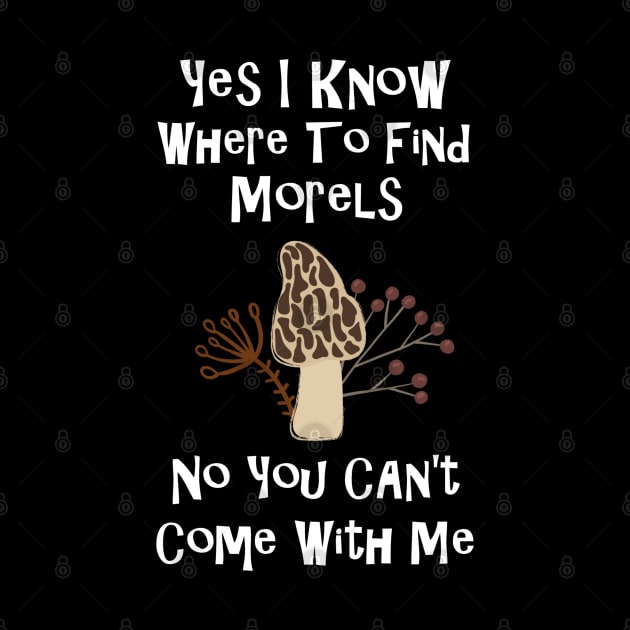 Morel Hunters Wild Mushroom Lovers Gift Idea by xena