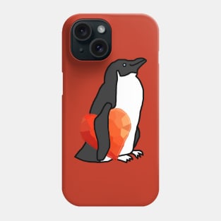 Cute Valentines Day Penguin with Red Heart Phone Case