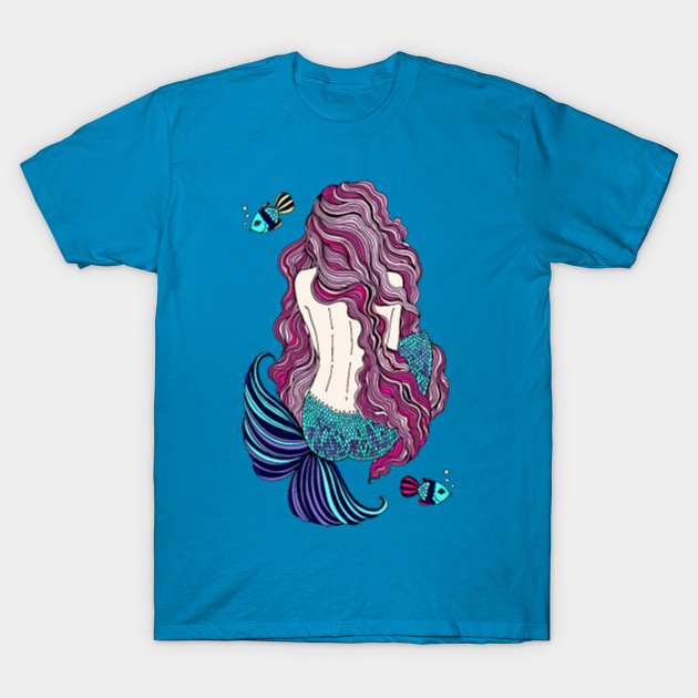 Mermaid With Long Purple Hair Mermaid Camiseta Teepublic Mx