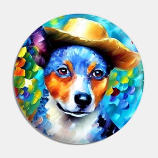 Heeler in a Hat Pin