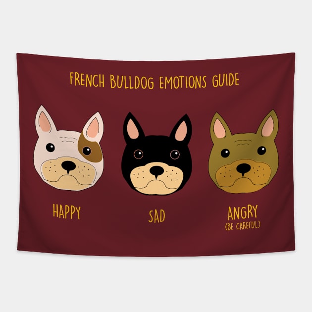 French bulldog moods Tapestry by Brash Ideas