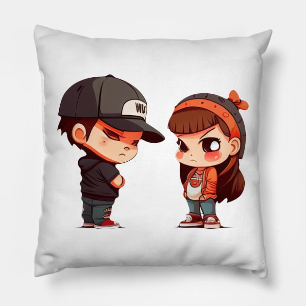 Cute baby, funny baby, boss baby, pirate baby, gangster baby, lovely baby. Pillow by NCT ART