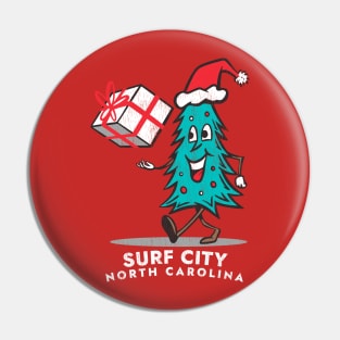 Surf City, NC Vacationing Christmas Tree Pin