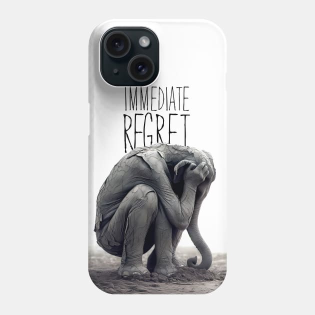 The Republican Party: Immediate Regret on a light (Knocked Out) background Phone Case by Puff Sumo