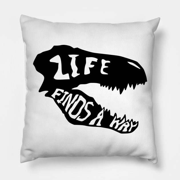 Life finds a way v1 Pillow by JJFDesigns