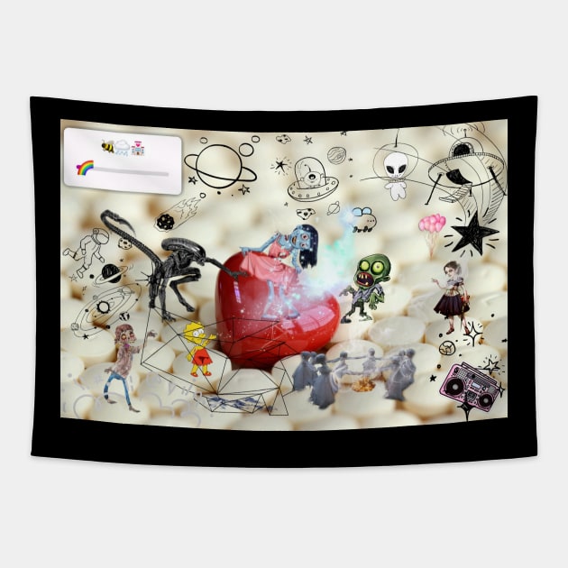 PEEP ART PRINTS Tapestry by MICHAEL ZHOU