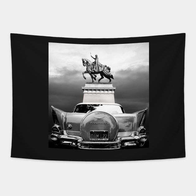 MONUMENTS SAINT LOUIS AND CHEVROLET BELAIR Tapestry by Larry Butterworth