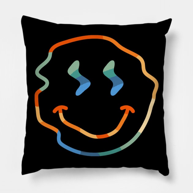 Rainbow Smiley Pillow by kaulang