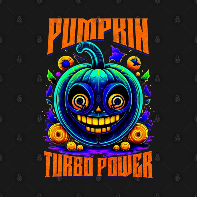 Pumpkin Turbo Power Twin Turbo Halloween Spooky Car Racing by Carantined Chao$