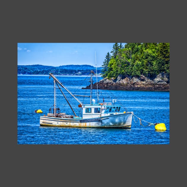 Lobster Boat at Anchor by Gestalt Imagery