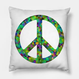 World Peace Sign Vibrant Art Graffiti Activist Pillow