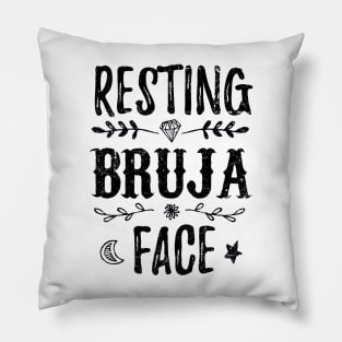 Resting Bruja Face Pillow