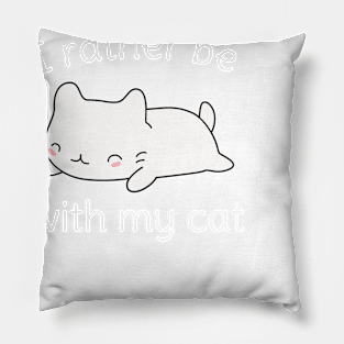 Funny Cute and Kawaii Cat T-Shirt Pillow