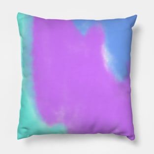 Blue purple watercolor art design Pillow