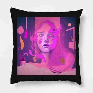 Abstract pink girl Pillow