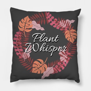 Plant Whisperer - Pink & Peach Plant Wreath Pillow