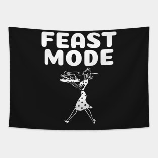 Feast Mode Funny Christmas and Thanksgiving Tapestry