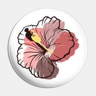 Hibiscus flower, floral Pin