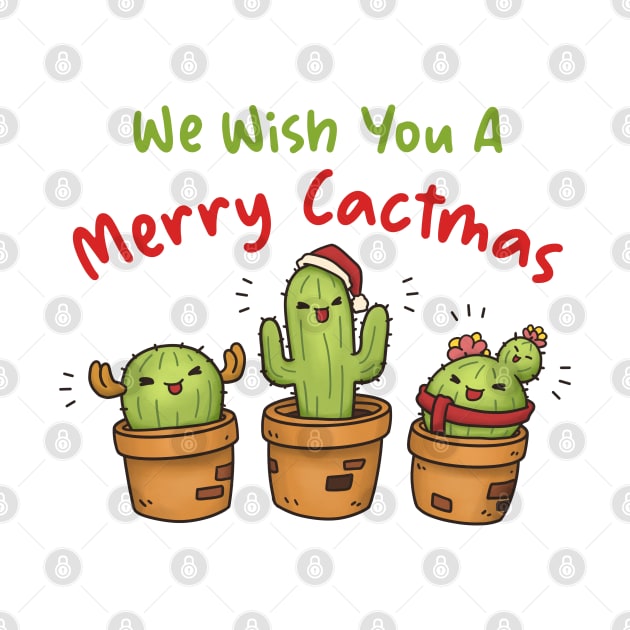 We Wish You A Merry Cactmas Christmas Cactus by Takeda_Art