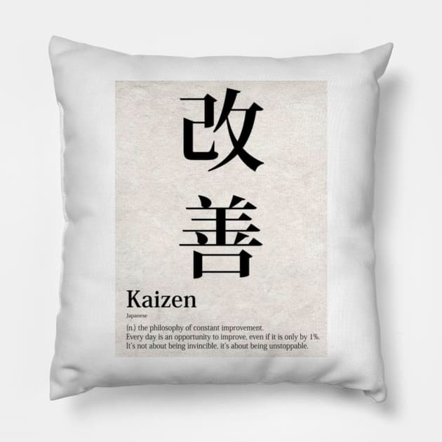 Kaizen Pillow by luciyamazaki