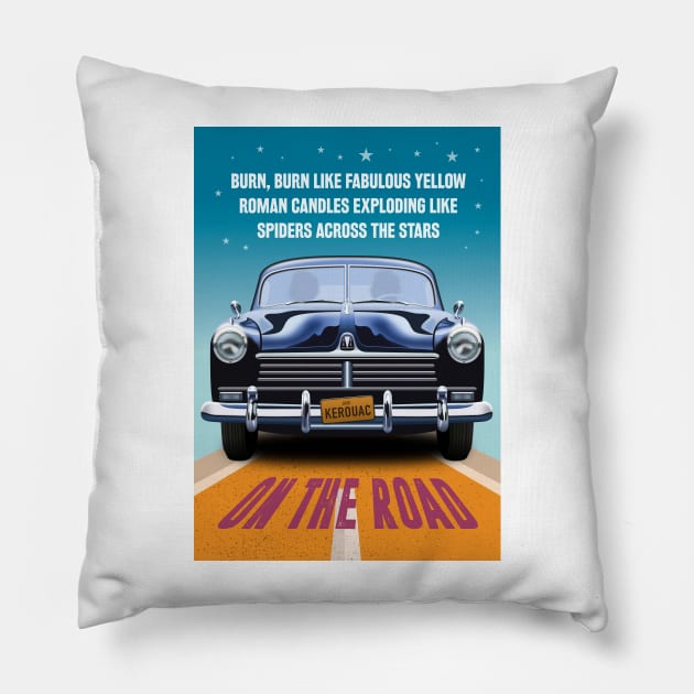 On The Road - Alternative Movie Poster Pillow by MoviePosterBoy