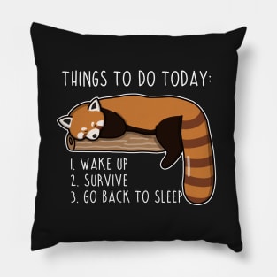 Cute Sleeping Red Panda Pillow