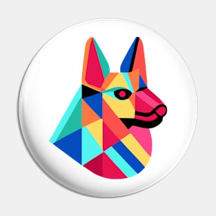 German Shepherd Pop Art Dog Owner Vintage Men Women Kids Pin