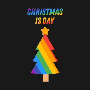 Christmas is Gay Rainbow Tree T-Shirt