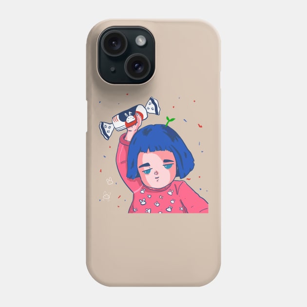 FILIPINO WHITE RABBIT CANDY KAWAII PAINTING ART Phone Case by Aydapadi Studio