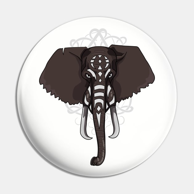 Elephant War Paint Pin by Tobias Store