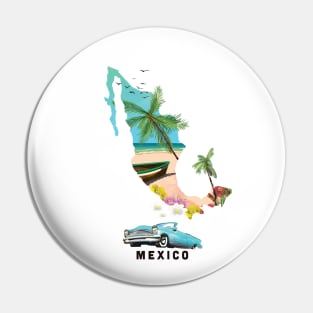 Mexico travel map Pin