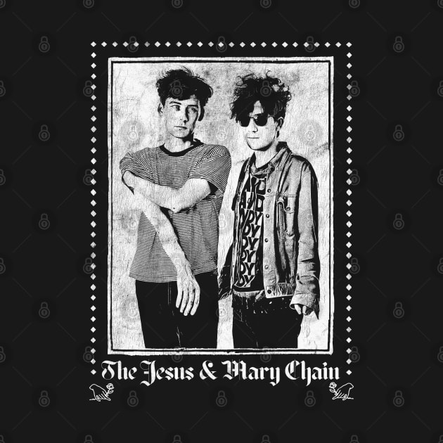 Jesus & Mary Chain - Vintage Look Fan Design by DankFutura