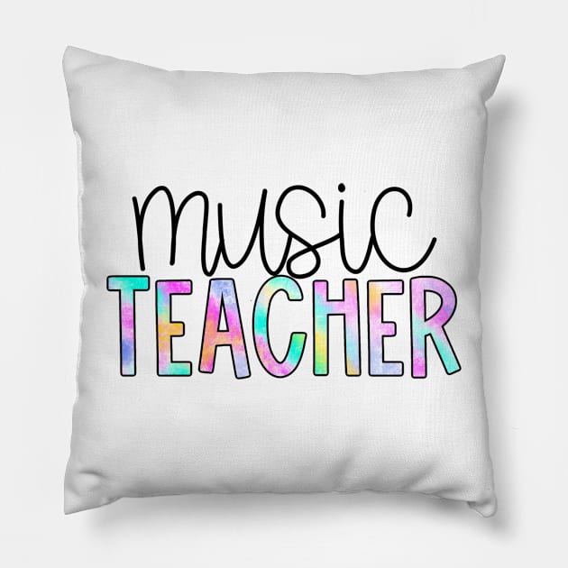 Music Teacher Pastel Neon Pillow by broadwaygurl18