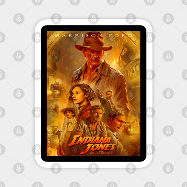 Indiana Jones 5 artwork Magnet by SAN ART STUDIO 