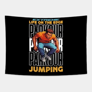 Parkour Extreme Life On The Edge Freerunning Lover Tapestry