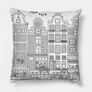Amsterdam - Line Art Pillow