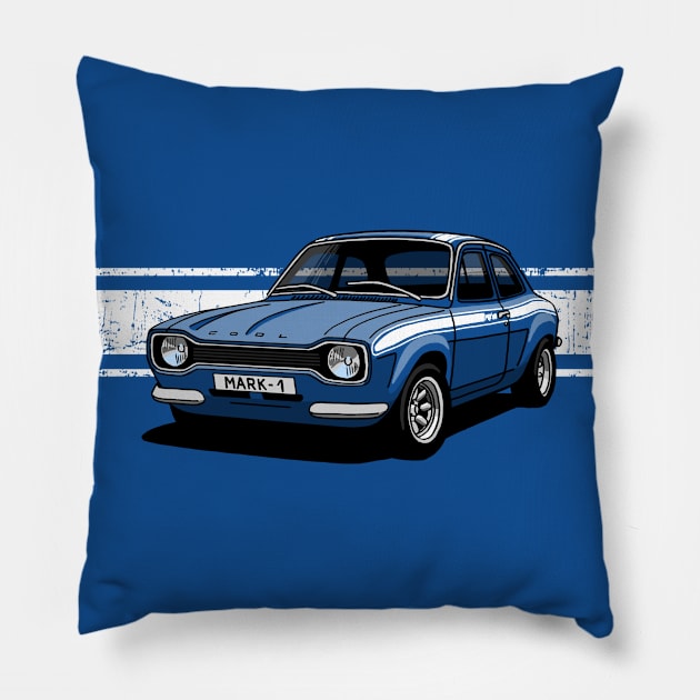 The iconic México MK1 with white stripes Pillow by jaagdesign