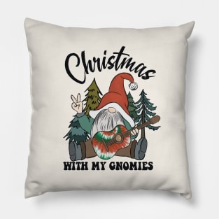 Christmas With My Gnomies Pillow