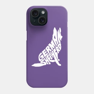 German shepherd white Phone Case